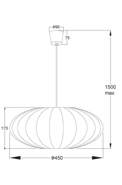 Aneta Lighting Loftlampe MAMSELL diameter 45^ Lampeskærme