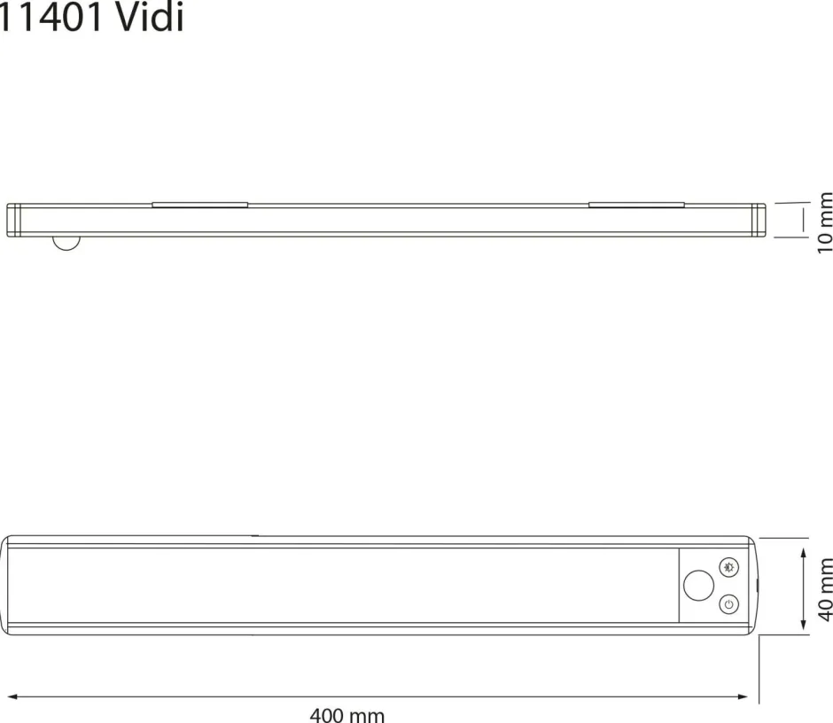 Aneta Lighting Skabslampe Vidi 40cm^ Genopladelige Lamper