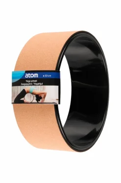 Atom Yogahjul af kork 33 cm^Dame Træningsredskaber & Udstyr|Træningsredskaber & Udstyr