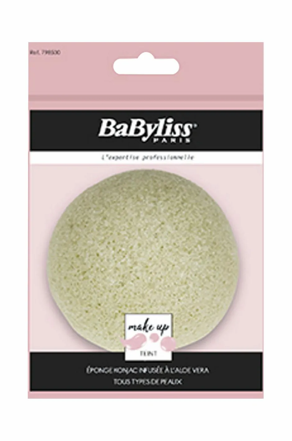 BaByliss Konjaksvamp Aloe Vera til ansigtrens^ Makeupbørster
