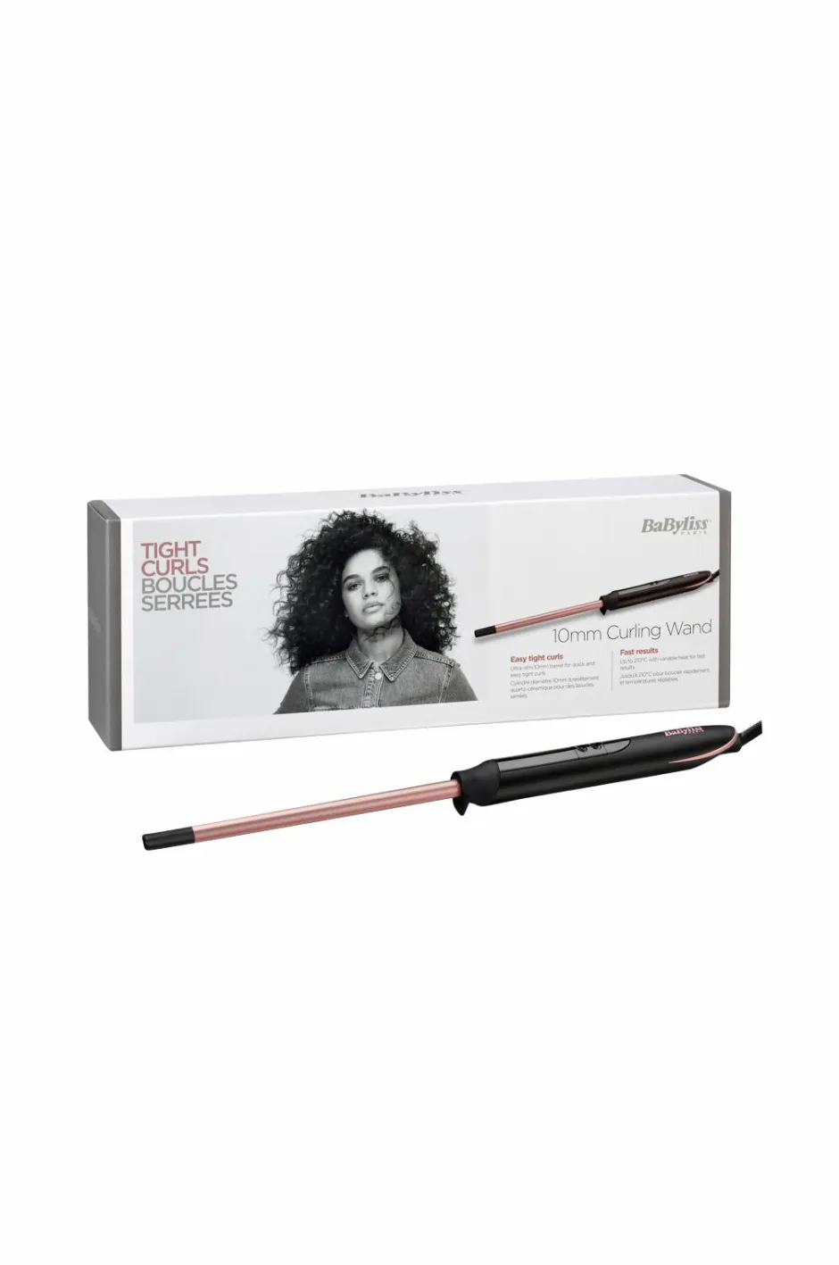 BaByliss Rose Quartz Thight Curls Wand C449E^ Varmeredskaber