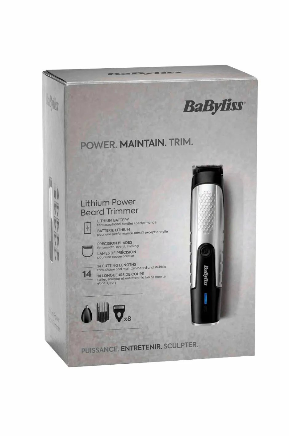BaByliss Skægtrimmer Lithium Power T812E^ Barbering|Barbering