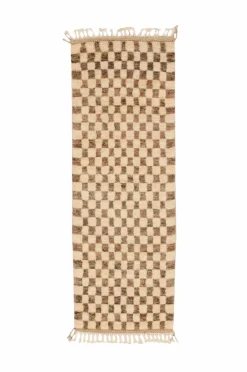 Best Uldtæppe Berber Chess 88x255 cm Uldtæpper