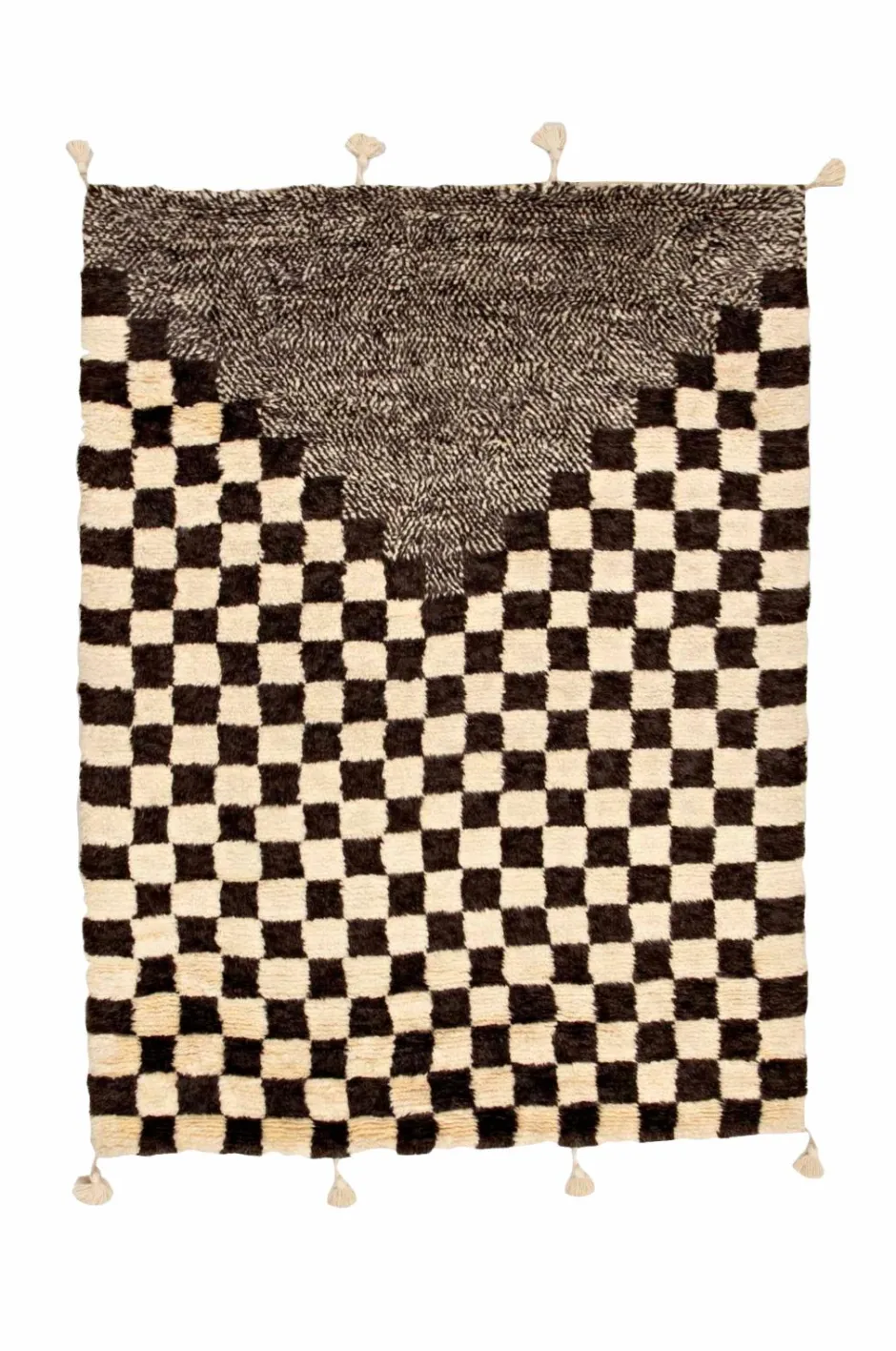New Uldtæppe Berber Chess 175x235 cm Uldtæpper