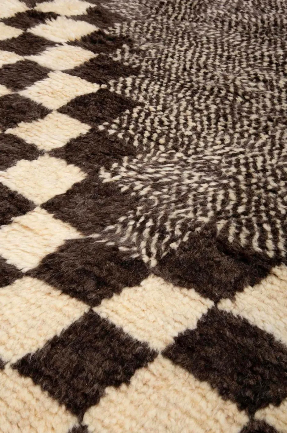 New Uldtæppe Berber Chess 175x235 cm Uldtæpper