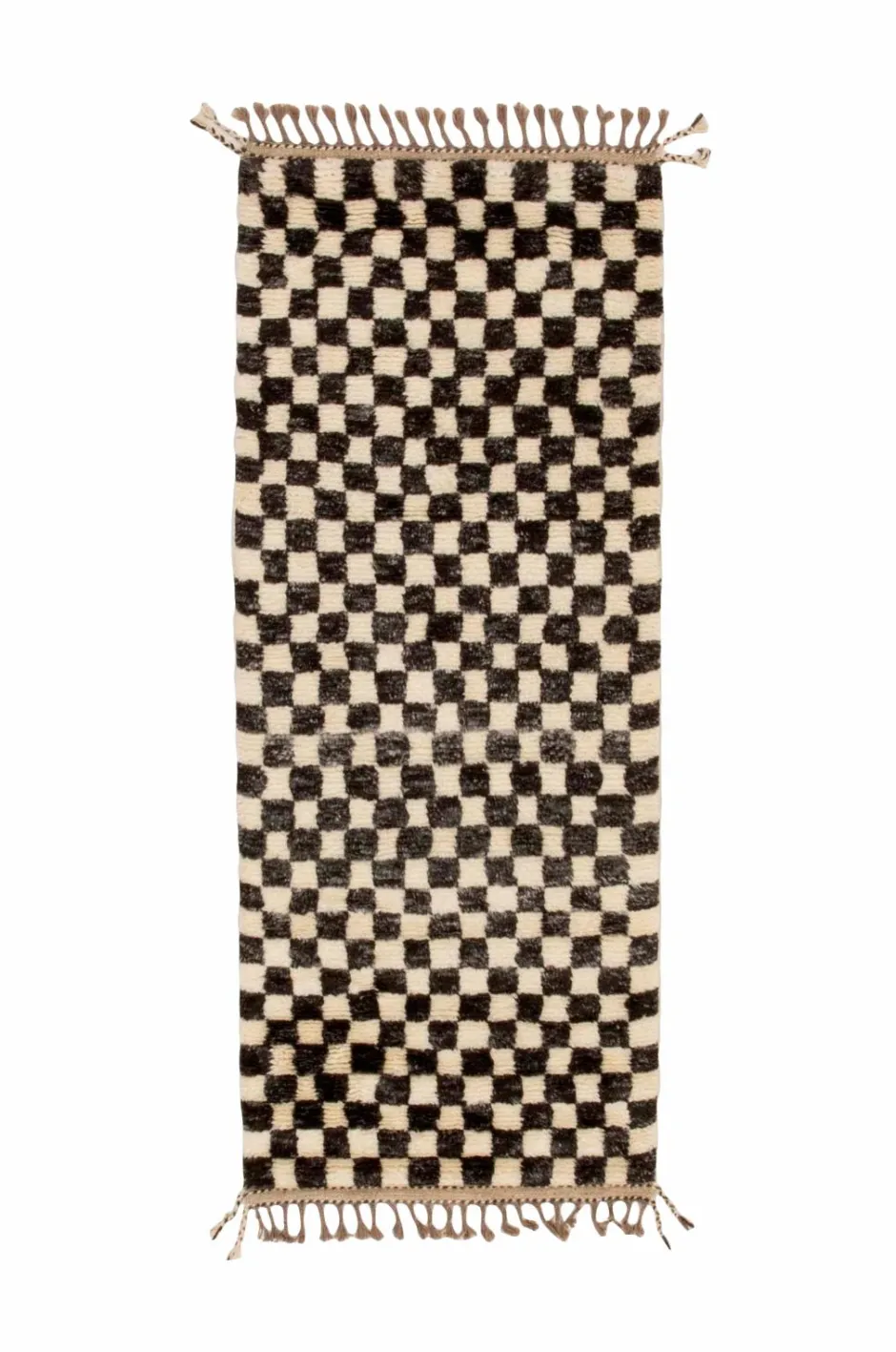 Sale Uldtæppe Berber Chess 84x209 cm Uldtæpper