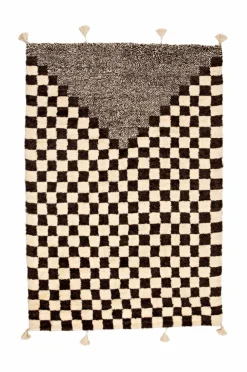 New Uldtæppe Berber Chess 205x306 cm Uldtæpper
