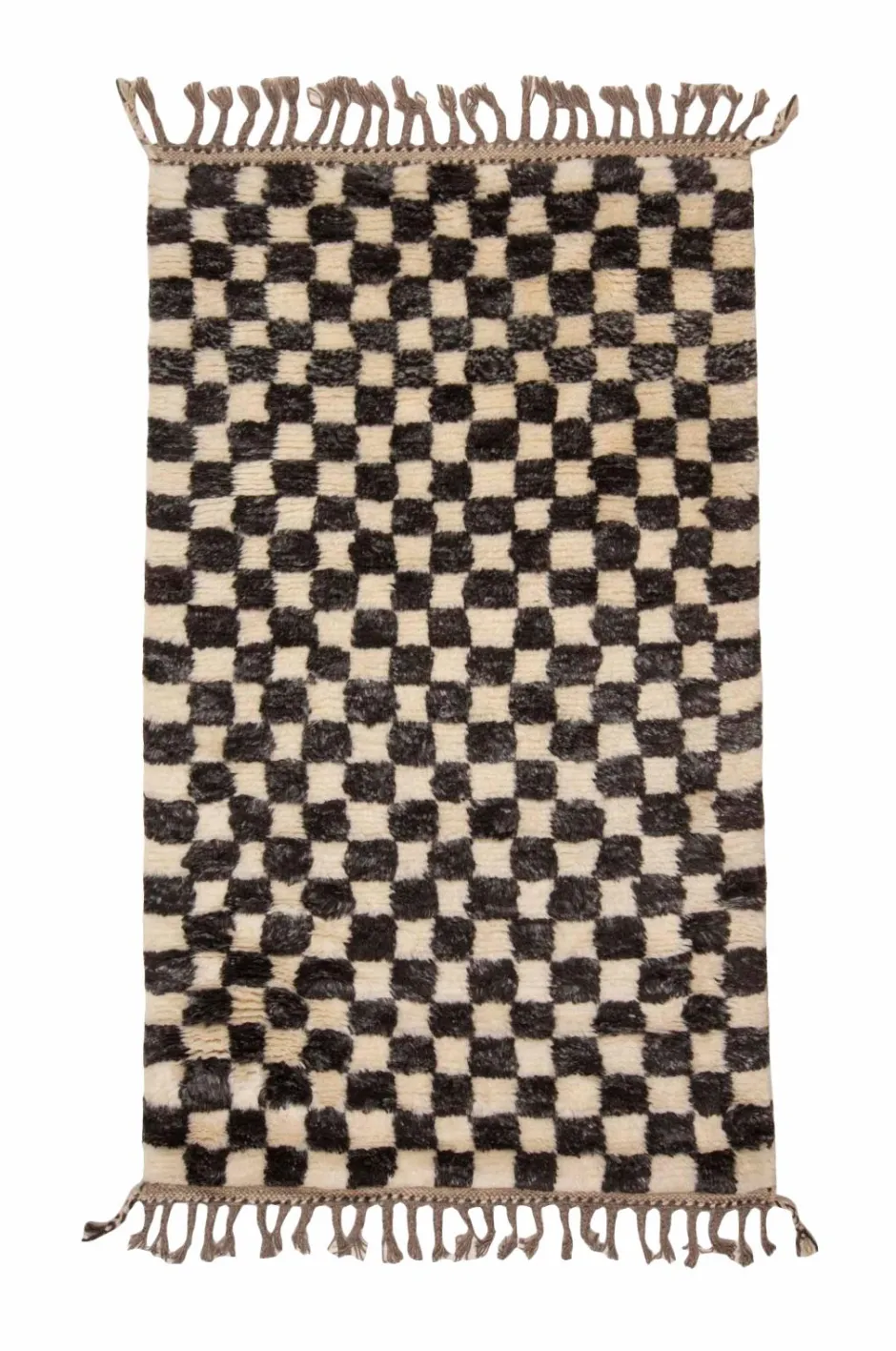 Clearance Uldtæppe Berber Chess 93x160 cm Uldtæpper