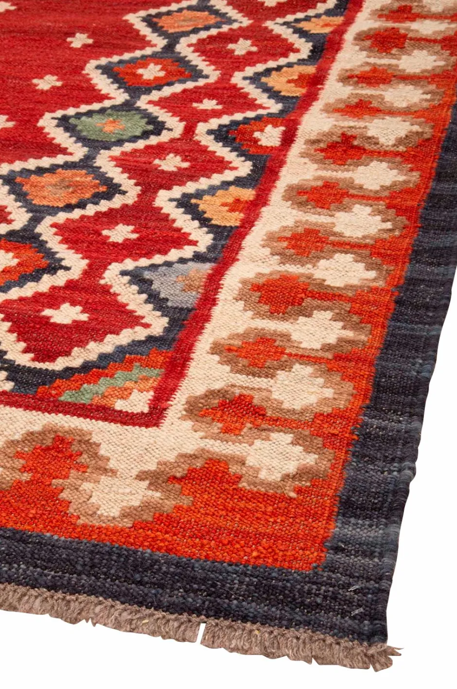 Bargi Uldtæppe Kelim Multi 205x303 cm^ Fladvævede Tæpper|Uldtæpper