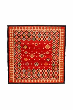 Bargi Woolcarpet Kilim Multi 256x256 cm^ Uldtæpper|Fladvævede Tæpper