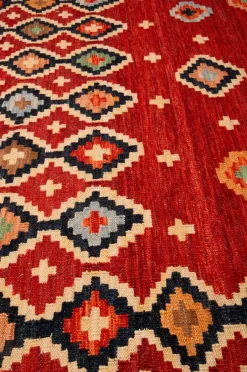 Bargi Woolcarpet Kilim Multi 256x256 cm^ Uldtæpper|Fladvævede Tæpper