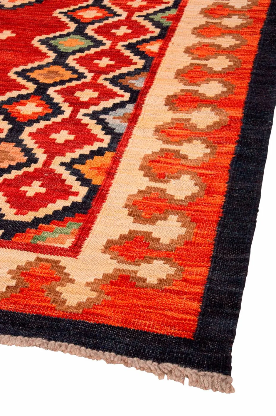 Bargi Woolcarpet Kilim Multi 256x256 cm^ Uldtæpper|Fladvævede Tæpper
