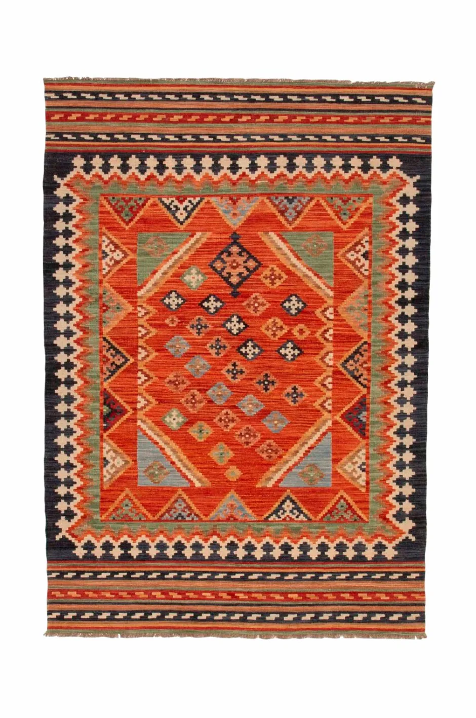 Sale Woolcarpet Kilim Multi 205x300 cm Uldtæpper|Fladvævede Tæpper