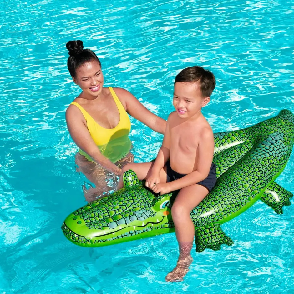 Outlet Bademadras Buddy Crocodile Ride-on 1.52m x 71cm Børn Børnebøger|Autot & Muut Ajoneuvot