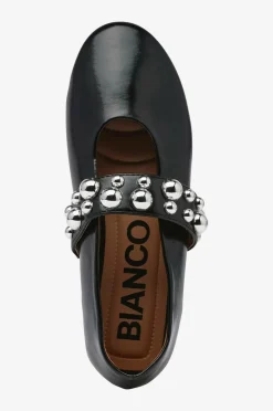 Bianco Ballerinasko Bialuna Studded Ballet Flat Faux Leather^Dame Ballerinasko