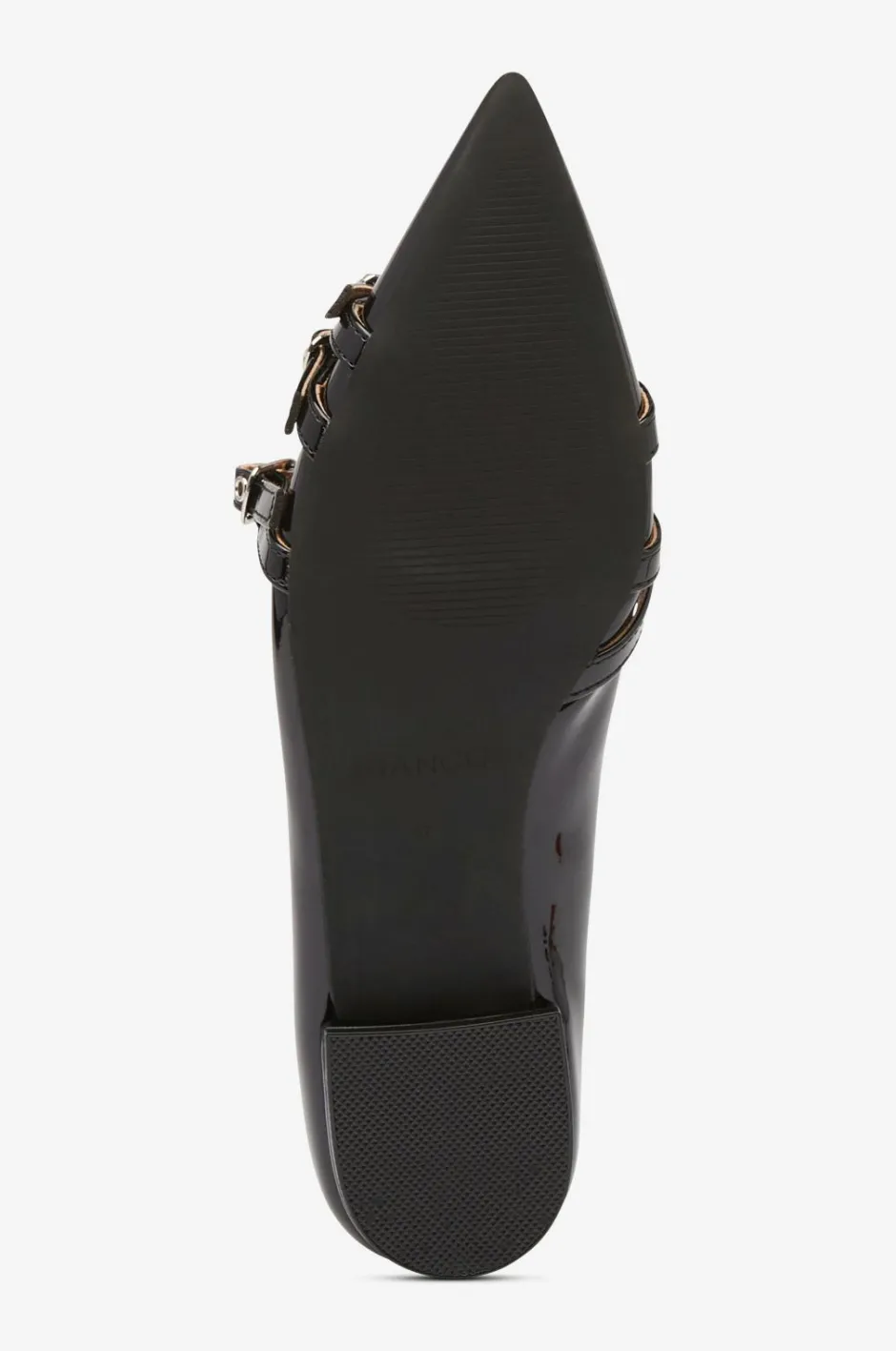 Bianco Ballerinasko Biabari Pointy Flat Buckle Faux Leather^Dame Ballerinasko
