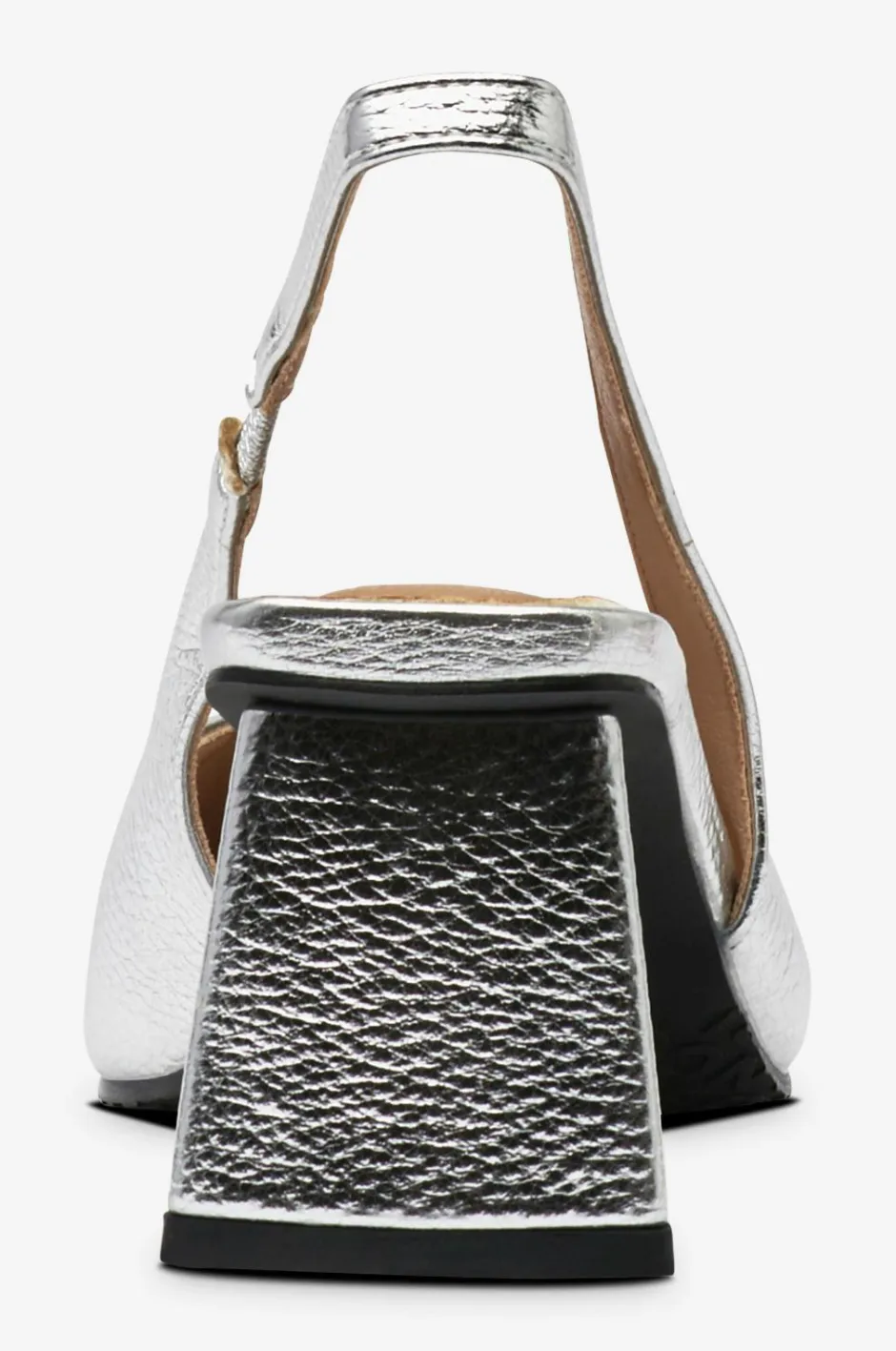 Bianco Højhælet sko biaMaralyn Slingback Metallic^Dame Højhælede Sko