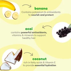 Best SUPERFOODS™ Banana + Coconut Nourishing Shampoo 369Ml Hår|Hår