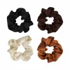 Brushworks Nude Satin Scrunchies 4 pcs^Dame Håraccessories|Håraccessories