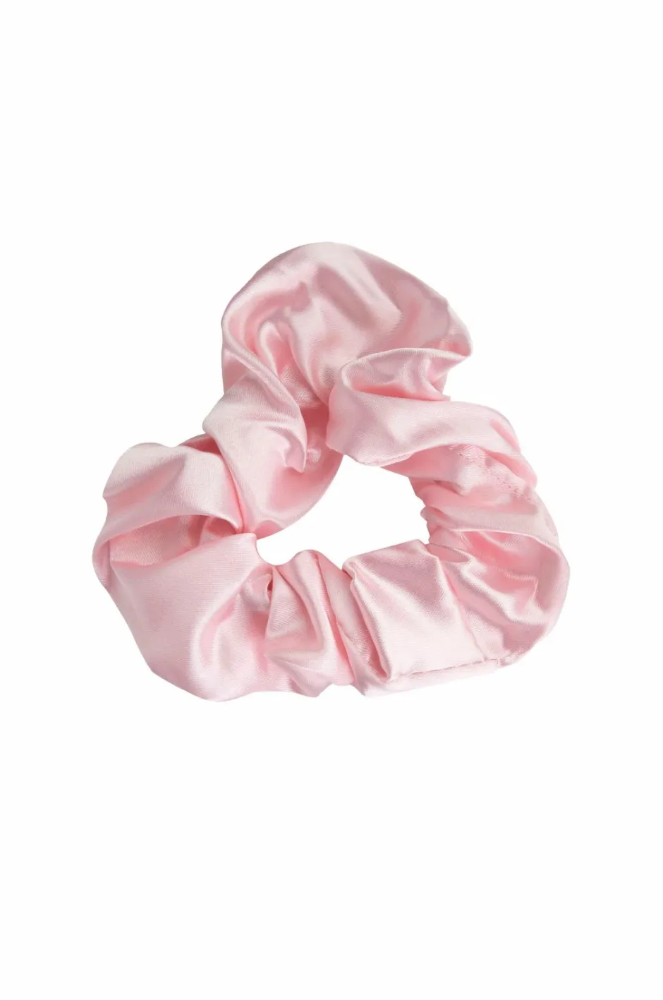Brushworks Pink & White Satin Scrunchies 3 Pcs^Dame Håraccessories|Håraccessories