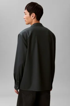 New Skjorte LS Melange PV Easy Shirt Skjorter