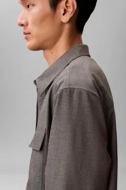 Calvin Klein Skjorte LS Melange PV Easy Shirt^ Skjorter