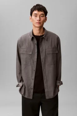 Calvin Klein Skjorte LS Melange PV Easy Shirt^ Skjorter