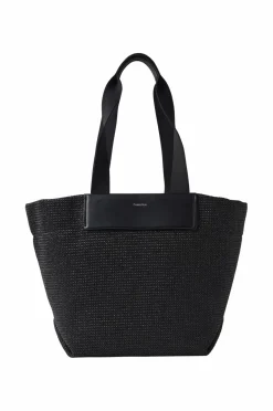 Discount Taske CK Raffia Medium Shopper Dame Tasker