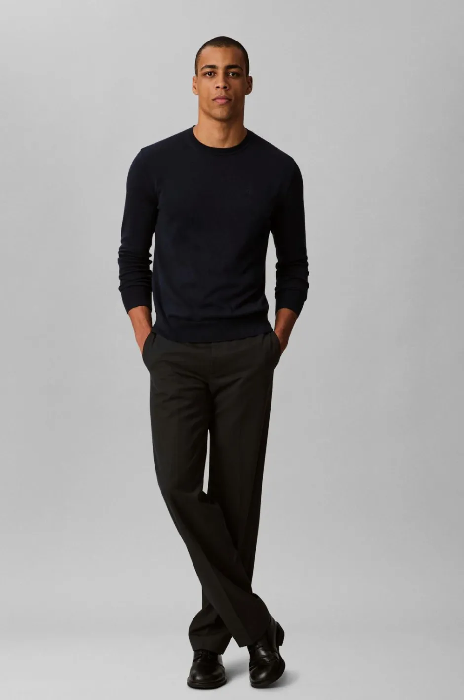 Calvin Klein Trøje LS Supima Cotton Crew 14gg^ Trøjer