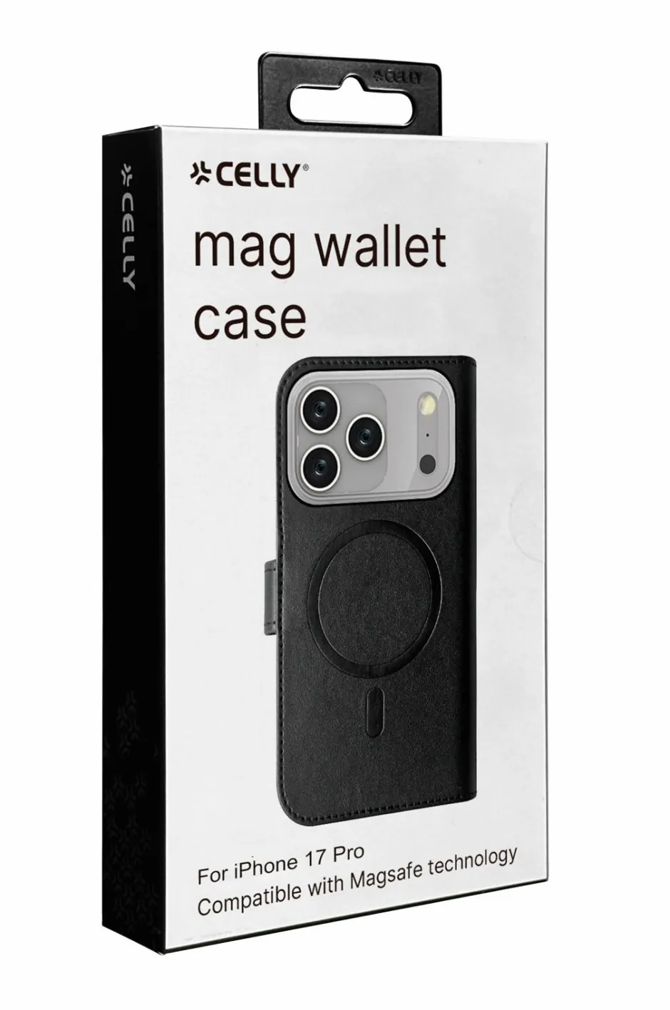 Celly Tegnebogetui Wallet Case Magsafe Iphone 17 Pro^ Mobiltelefoner, Tablets & Tilbehør