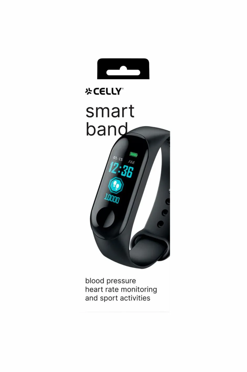 Celly Trainer Smartband Sort^Dame Ure|Træningsredskaber & Udstyr