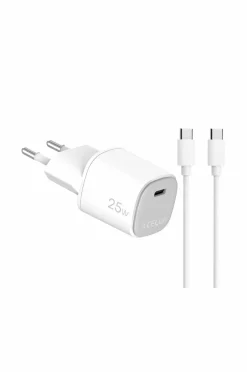 Celly Usb-oplader Gan 1 x Usb-c PD 25w + usb-c-kabel^ Mobiltelefoner, Tablets & Tilbehør