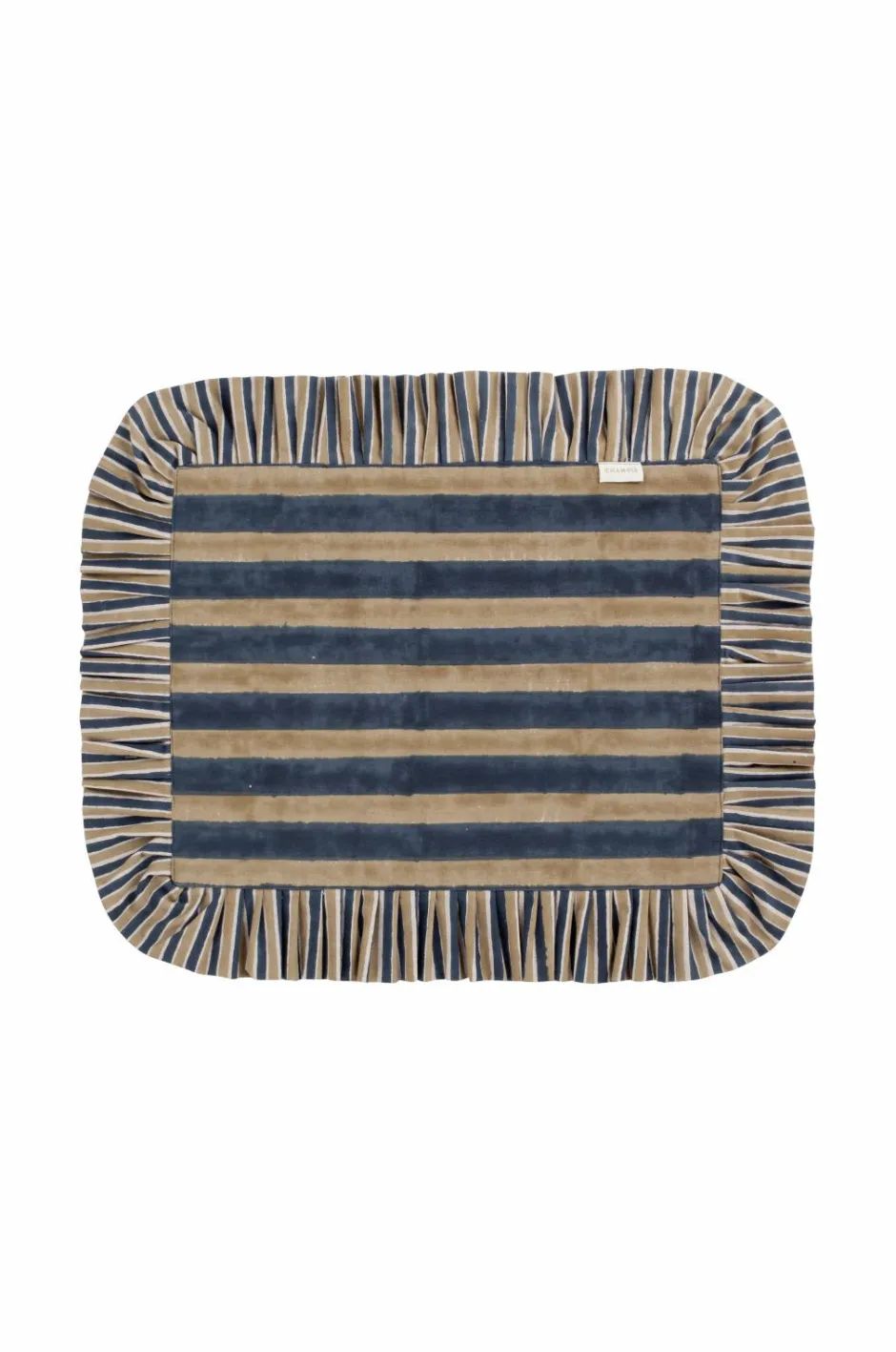 Chamois Dækkeservietter med flæser Jaipur STRIPE, sæt med 2^ Borddækning & Servering|Bordtekstiler