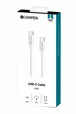Outlet USB-C-kabel 60W 2 m Mobiltelefoner, Tablets & Tilbehør