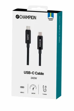 Champion Nordic USB-C kabel 240W 1m^ Computertilbehør
