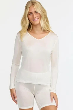 Outlet Top Long Sleeve i silke Dame Loungewear & Homewear
