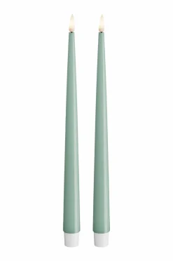 Clearance LED Keglelys skinnende 2,2x28 cm 2 stk. Lys & Duft