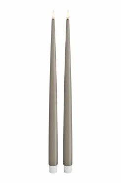 LED Taper Candle Shiny 2,2x38 cm 2 stk. Lys & Duft