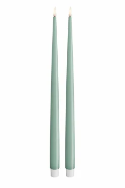 Discount LED Taper Candle Shiny 2,2x38 cm 2 stk. Lys & Duft