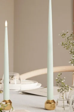 Discount LED Taper Candle Shiny 2,2x38 cm 2 stk. Lys & Duft