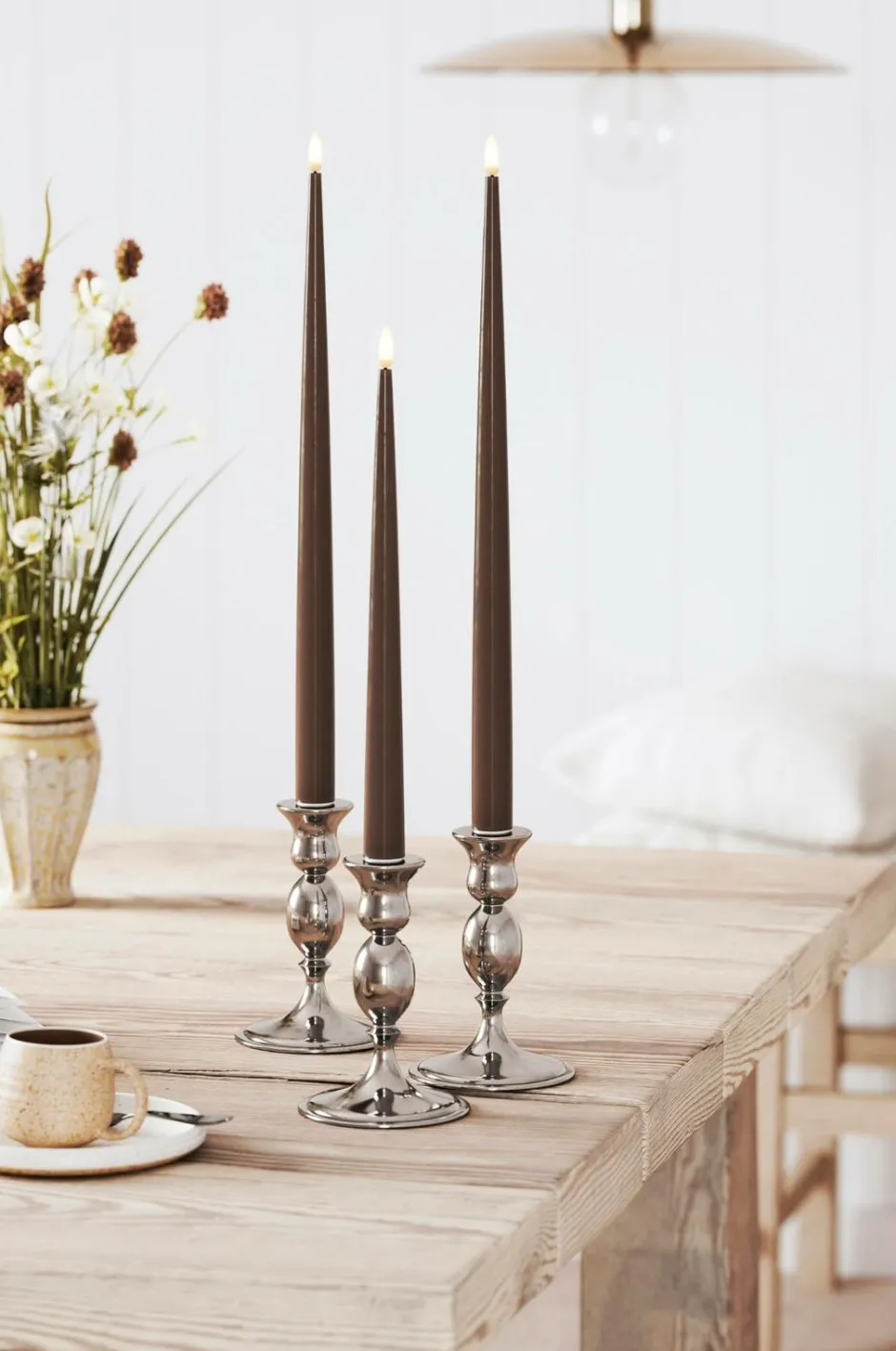 Best LED Taper Candle Shiny 2,2x38 cm 2 stk. Lys & Duft