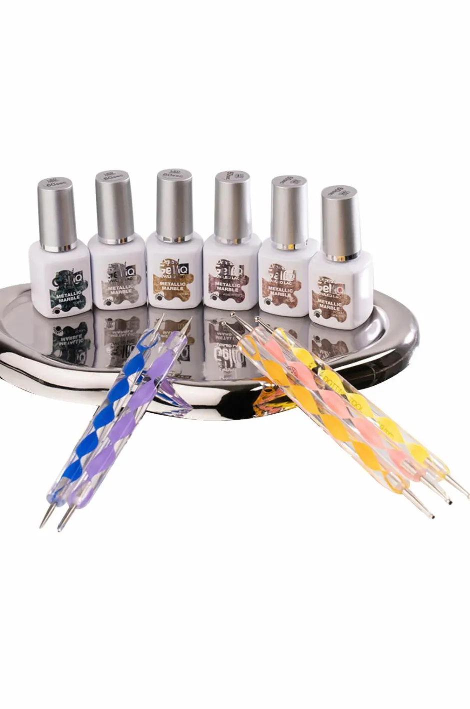 Online Gel iQ Metallic Marble Negle