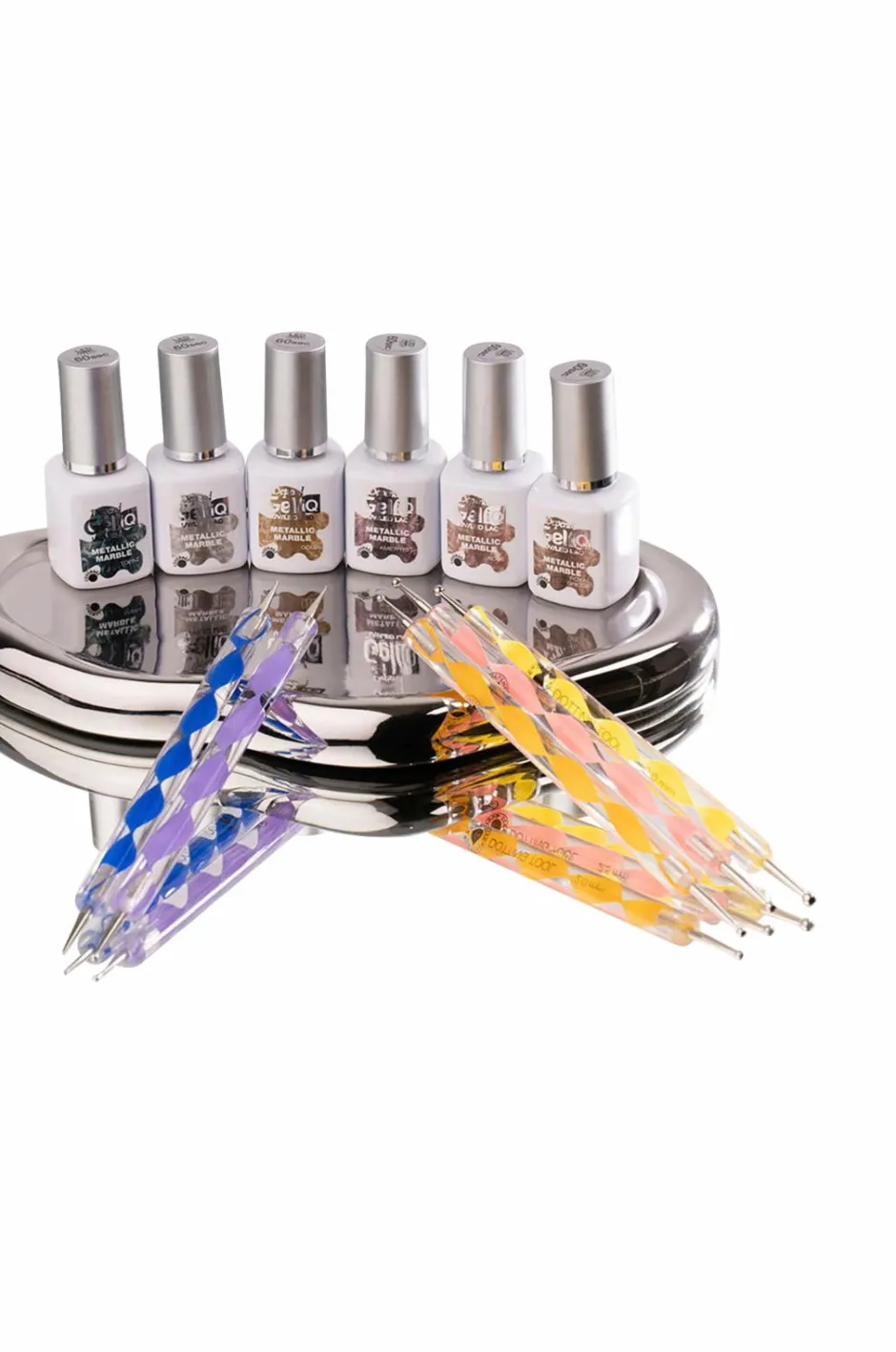 Gel iQ Metallic Marble Negle