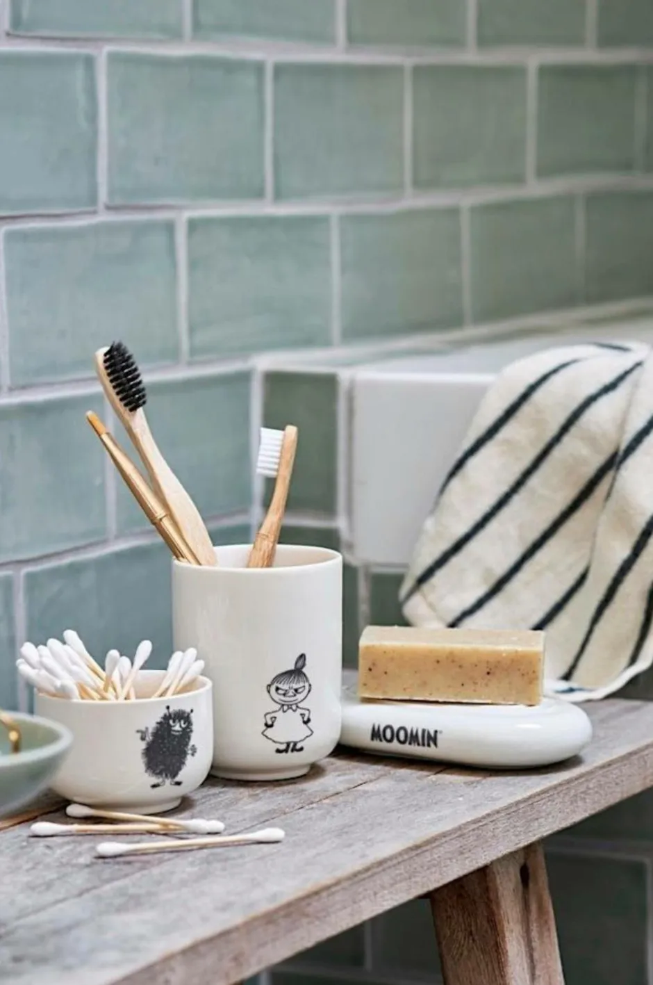 Clearance Sæbeskål Mumin 12x7 cm Hvid Badeværelsestilbehør