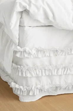 Discount Sengekappe Juliette Curve Frill i vasket bomuld 60 cm Sengekapper