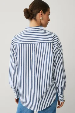 Collection Afslappet skjorte i bomuldspoplin Dame Skjorter & Bluser