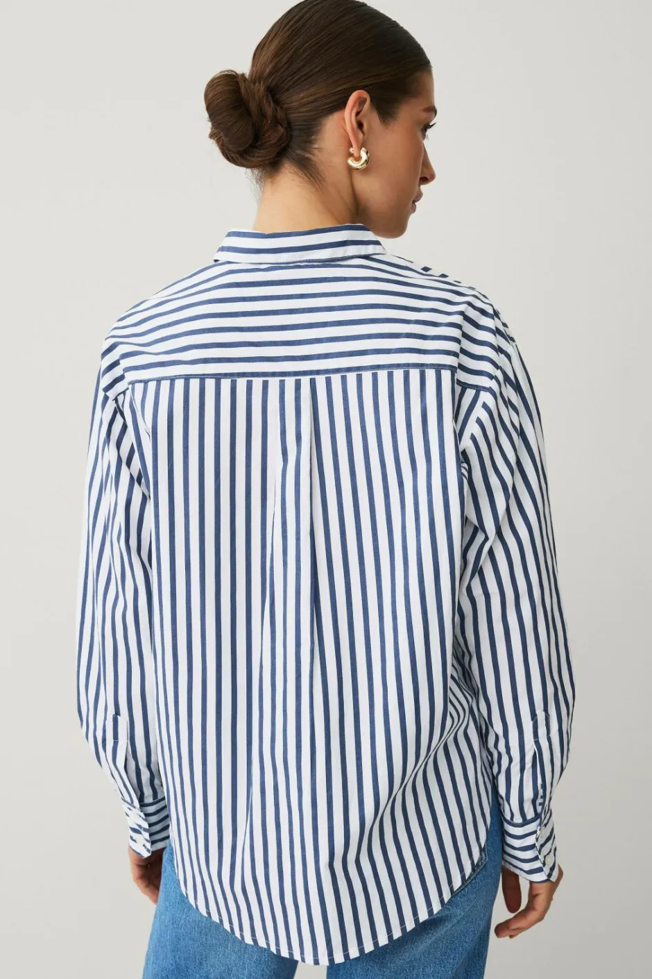 Collection Afslappet skjorte i bomuldspoplin Dame Skjorter & Bluser