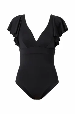 Hot Collection Badedragt med korte flæseærmer Dame Badedragter