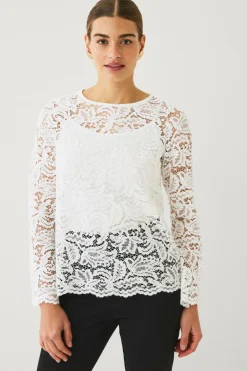 Ellos Collection Blondebluse med lange ærmer^Dame Skjorter & Bluser