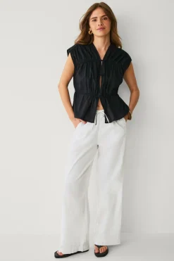 Hot Collection Bluse med snørebånd Dame Skjorter & Bluser
